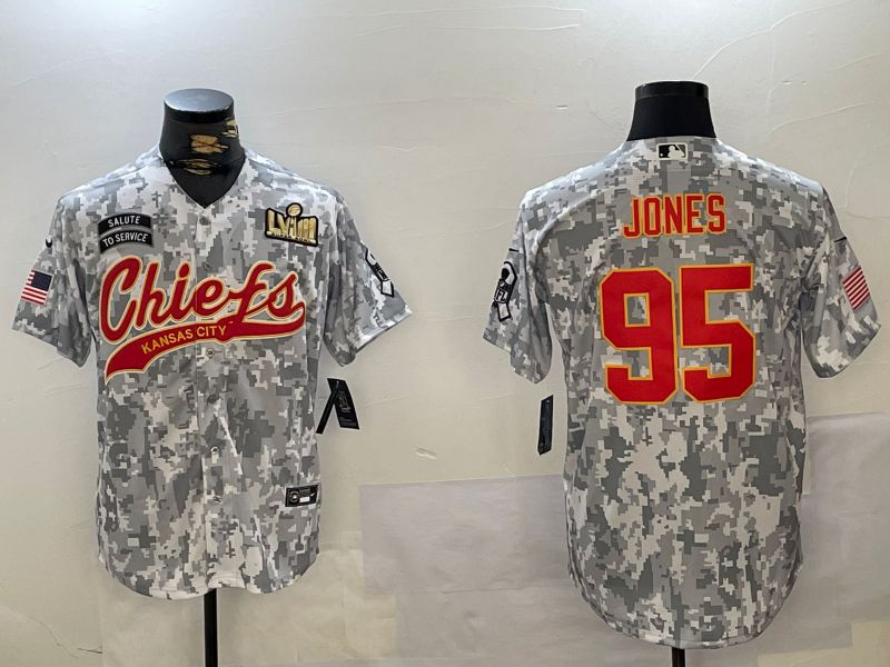 Men Kansas City Chiefs #95 Jones Nike Arctic Camo 2024 Salute to Service Limited NFL Jersey style 2->kansas city chiefs->NFL Jersey
